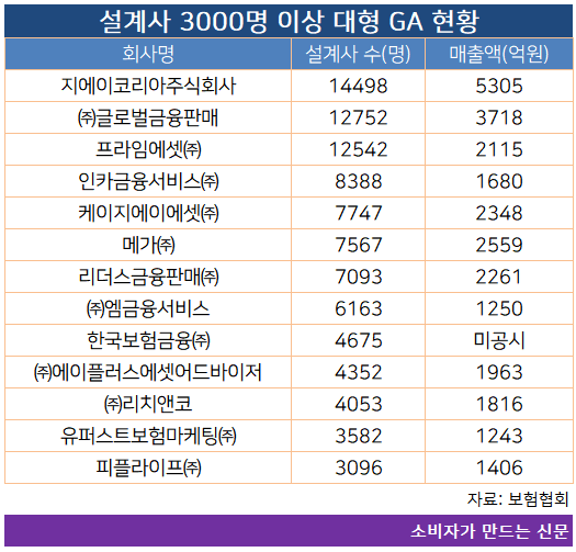 설계사 3000명 이상 대형 ga 현황.png