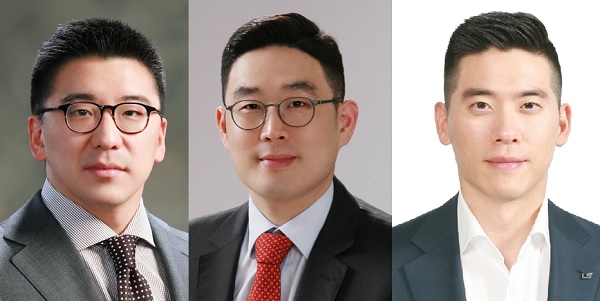 왼쪽부터 구본혁 예스코홀딩스 CEO 사장, 구본규 LS엠트론 CEO, 구동휘 E1 COO 전무