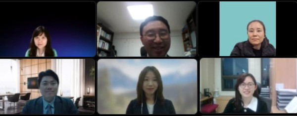 ▲(왼쪽 상단부터 시계방향으로) 김은 은행연합회 변호사, 변웅재 소비자원 분쟁조정위원회 위원장, 송소헌 하나금융지주 변호사, 황현아 보험연구원 변호사, 조영은 네이버파이넨셜 변호사, 정태우 법무법인 세한 변호사.