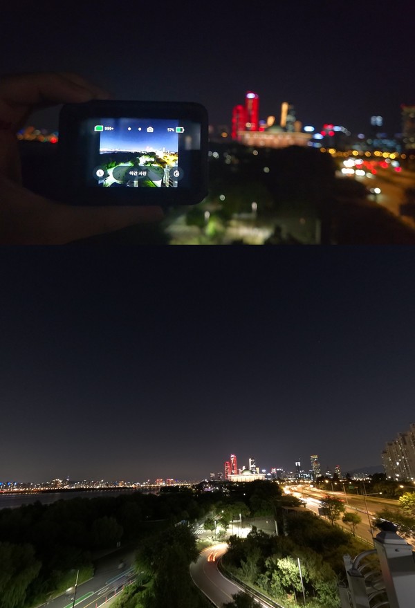 ▲고프로 '히어로12 블랙'을 통해 촬영한 야간 사진