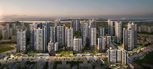 ▲한강 수자인 오브센트 반조감도