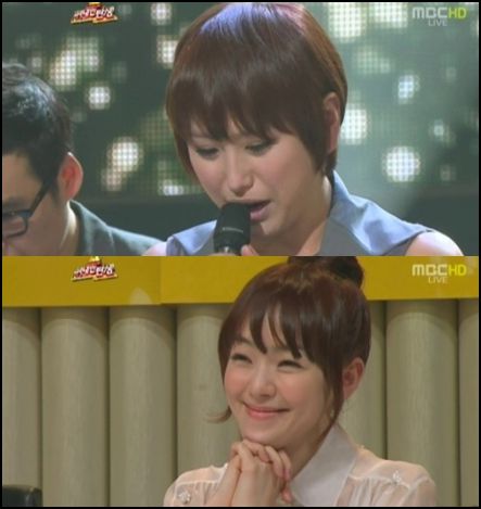 위대한 탄생 탈락자 정희주(위)와 멘토 김윤아