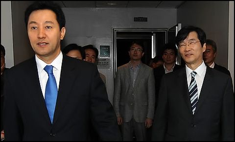 오세훈 서울시장과 곽노현 서울시 교육감.