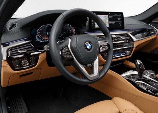 ▲BMW 5시리즈 실내 인테리어