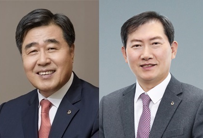 ▲(왼쪽부터) 김형, 정항기 대우건설 대표