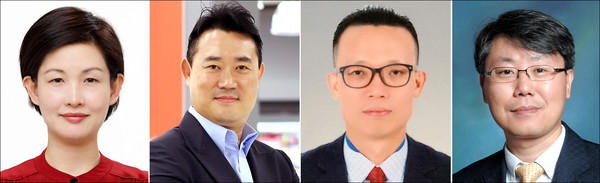 ▲ 왼쪽부터 조주연 신임 홈플러스 마케팅부문장(CMO·부사장), 김웅 상품1부문장(전무), 오재용 상품2부문장(전무), 황정욱 재무부문장(CFO·전무)