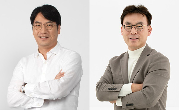 ▲이승원 글로벌 총괄 사장(왼쪽)과 도기욱 신임 각자대표