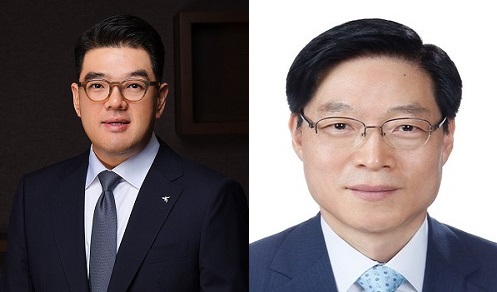 ▲ 이은형 하나금융투자 대표(왼쪽), 권길주 하나카드 대표