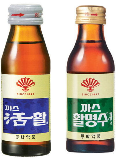 ▲까스 활(편의점 의약외품)과 까스활명수-큐액(약국 일반의약품)