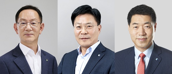 ▲ (왼쪽부터) 현권익 부행장, 손근수 부행장, 박봉규 부행장