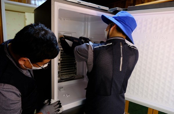 ▲삼성전자서비스 수해복구 서비스 지원