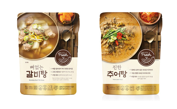 ▲아워홈몰 인기 품목 중 하나인 국·탕·찌개 가정간편식 2종