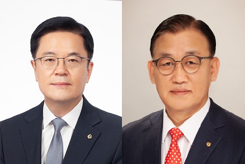 ▲ (좌) 이경근 한화생명 보험부문장(부사장), (우) 구도교 한화생명금융서비스 대표이사