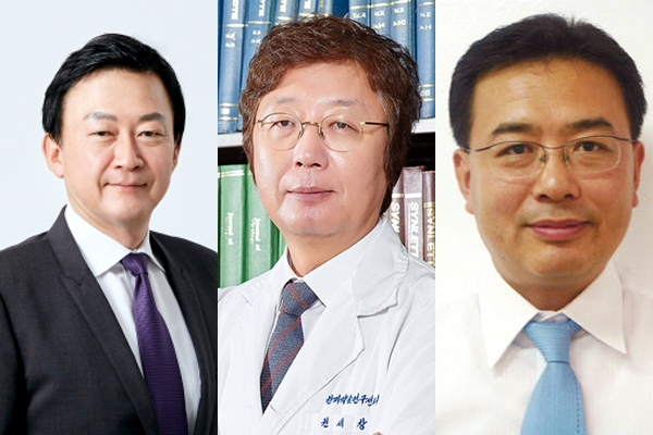 ▲삼성바이오로직스 존림 사장, 한미약품 권세창 사장, JW중외제약 신영섭 사장