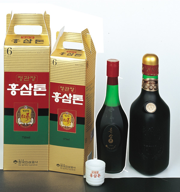 ▲1993년 병으로 출시된 '홍삼톤'