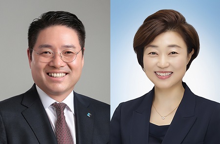 ▲(왼쪽부터) 김인태 부행장, 김운영 부행장