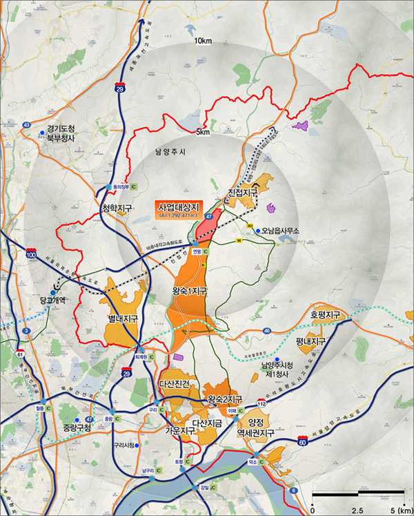 ▲ 남양주진접2 위치도