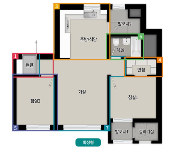  ▲ '인덕원 퍼스비엘' 전용 49㎡A 평면도