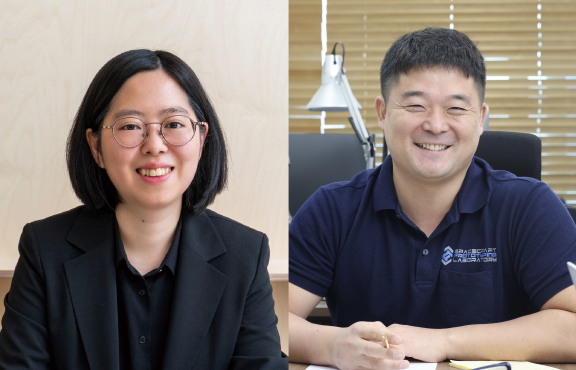 ▲ 백민경 서울대 생명과학부 교수(왼쪽), 윤효상 한국과학기술원(KAIST) 항공우주공학부 교수