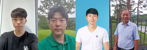 ▲포스코청암재단이 몸을 던져 소중한 생명을 구한 4명을 포스코히어로즈로 선정했다. (왼쪽부터) 최재호 씨, 이효영 씨, 심용택 씨, 홍시호 씨.