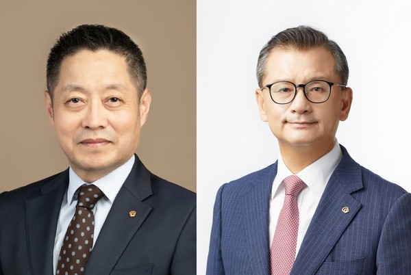 ▲김영훈 한화갤러리아 대표(왼쪽), 여승주 한화생명 부회장