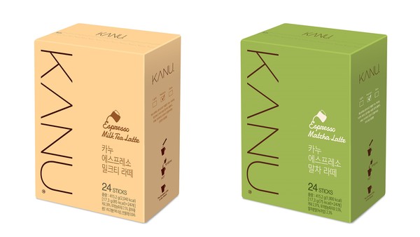 ▲동서식품 신제품 ‘카누 에스프레소 밀크티 라떼’, ‘카누 에스프레소 말차 라떼’ 2종