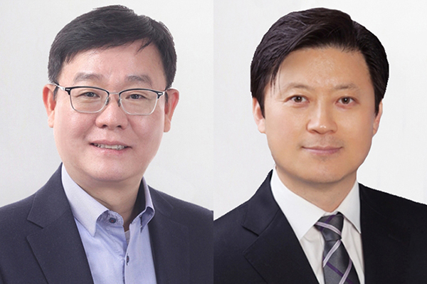 ▲ (왼쪽부터) 한광영 현대홈쇼핑 대표이사(내정) 부사장, 정백재 현대L&C 대표이사(내정) 전무