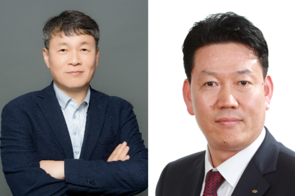 ▲(왼쪽부터) 현대모비스 이규석 사장, 현대제철 서강현 사장.