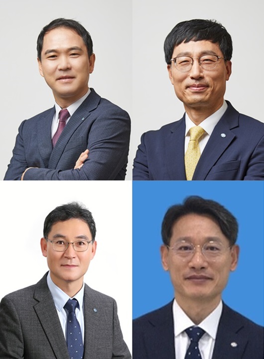▲(왼쪽 상단부터 시계방향) 신학기 수석부행장, 정철균 부행장, 이준석 부행장, 최민성 부행장