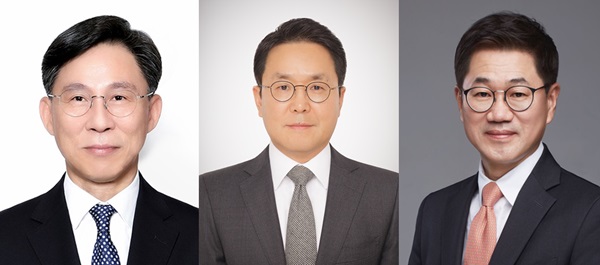 ▲(왼쪽부터) 삼성생명 홍원학 신임 대표, 삼성화재 이문화 신임 대표, 삼성증권 박종문 신임 대표