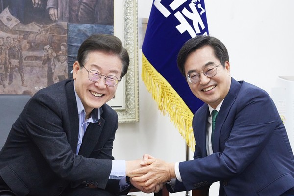 이재명 민주당 대표(왼쪽), 김동연 경기도지사