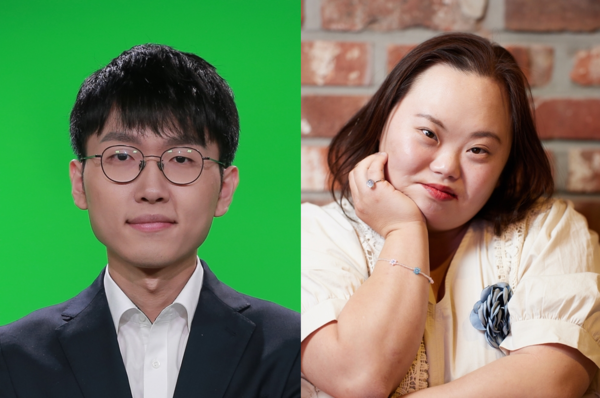▲ 신진서 9단(사진 왼쪽)과 정은혜 작가