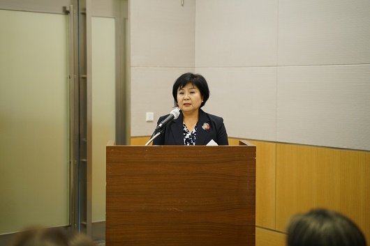 ▲ 김미영 금융소비자보호처장이 18일 열린 '2024 소비자금융포럼'에서 축사를 하고 있다.