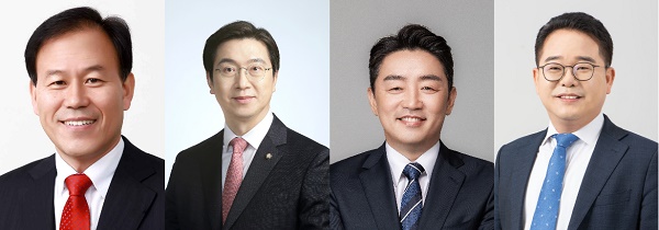 ▲ (왼쪽부터) 국민의힘 윤한홍·강민국 의원, 더불어민주당 강훈식·민병덕 의원