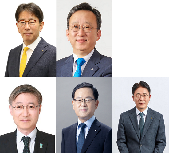 ▲(왼쪽 상단부터) 이재근 KB국민은행장, 정상혁 신한은행장, (왼쪽 하단부터) 이승열 하나은행장, 조병규 우리은행장, 이석용 농협은행장