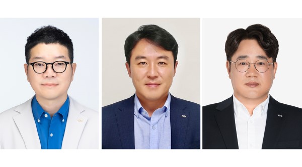 ▲(왼쪽부터) 한양수 상무, 이세영 상무, 안병일 상무
