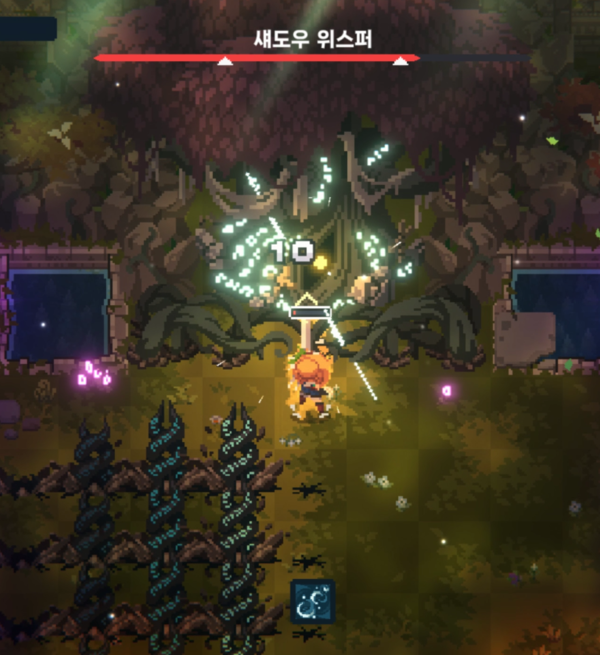 ▲몰려오는 공격을 피해 살아남아야 승리할 수 있다.
