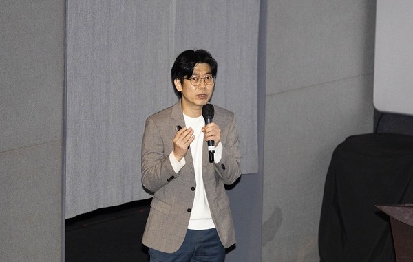 ▲조진호 CJ CGV 국내사업본부장이 24일 열린 기자간담회에서 발언하고 있다.