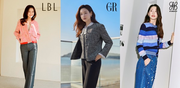 ▲(왼쪽부터) LBL, 조르쥬레쉬, 바이브리짓 화보 이미지. 사진=롯데홈쇼핑