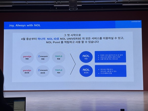 ▲결합 예정인 플랫폼 아이디와 포인트