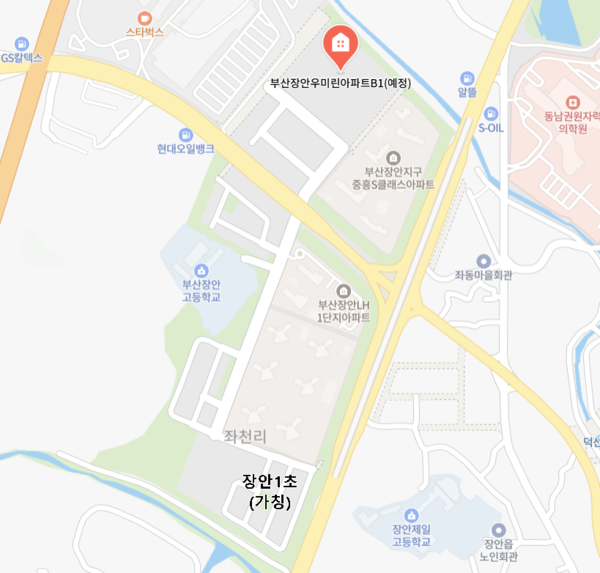 ▲장안1초(가칭) 예정 부지