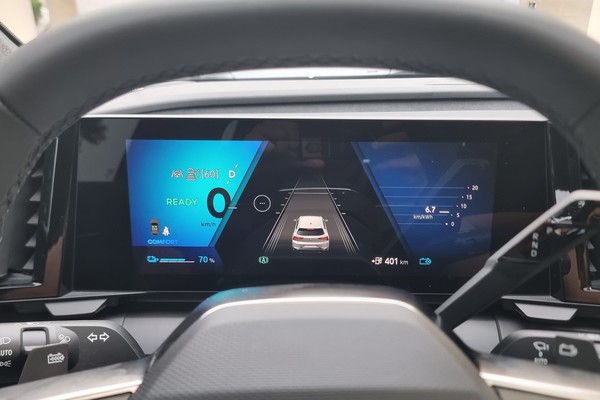 ▲시승에서 세닉의 1kWh 당 전비는 6.7㎞를 기록했다