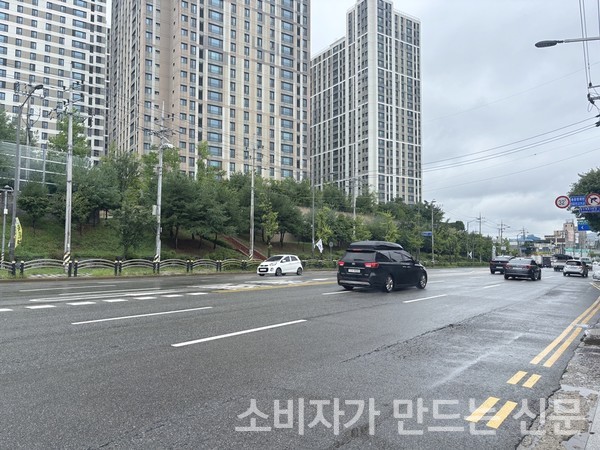 ▲도화역에서 두산위브 더센트럴 도화까지 도보 거리