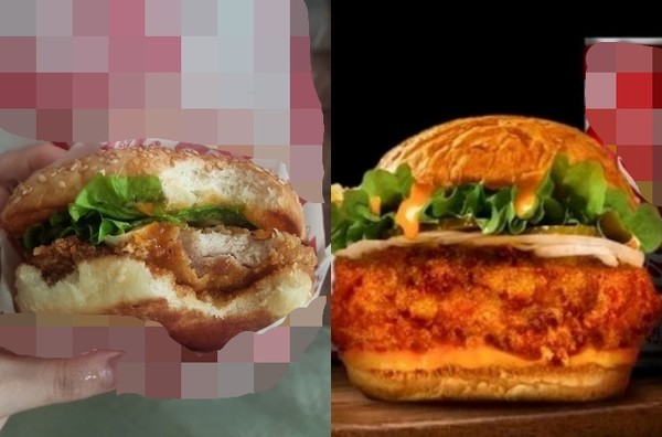 ▲최 씨가 실제로 받은 제품(왼쪽)과 광고 이미지