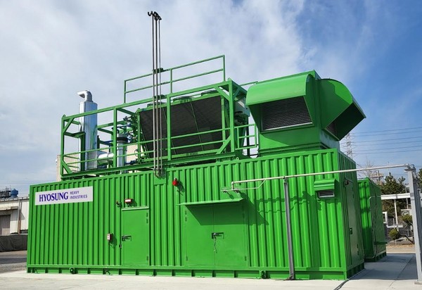 ▲효성중공업의 수소엔진 발전기