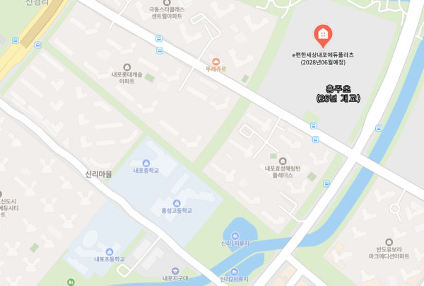 ▲e편한세상 내포 에듀플라츠 인근 학교들