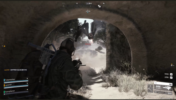 ▲인게임 전투 화면. 아크 리퍼와의 전투 장면