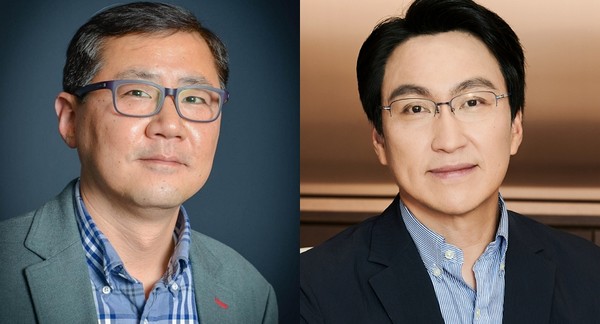 ▲(사진 왼쪽부터) 박홍근 SAIT 원장 사장, 윤장현 삼성전자 DX부문 CTO 사장 겸 삼성리서치장