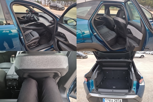 ▲푸조 3008 GT의 2열 공간은 넉넉한 편이다