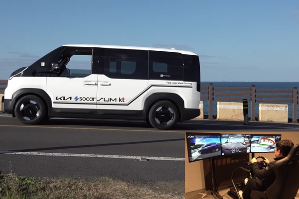 ▲원격 운전 실증 차량의 모습